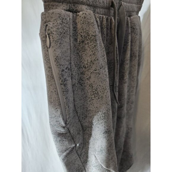 Gymshark Chalk Joggers Women's Gray White Paint Splatter Cut Out Knees Zip- XS - Picture 6 of 12